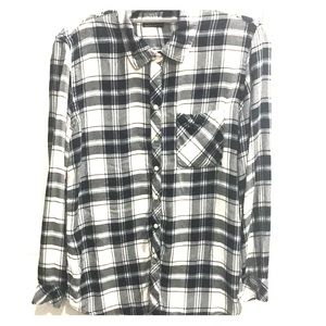Navy and White GAP Flannel Top